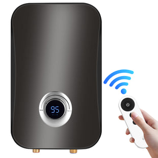 Instant Electric Tankless Water Heater 220/240V， FVSTR Small Smart Water Heater Self-Modulating No Standby Losses，Under Sink Kitchen Household Shower, Hot Water Output of 2.5 GPM (White 7KW)