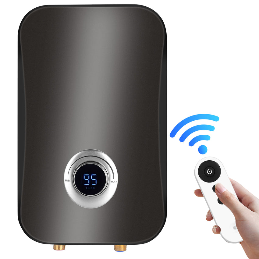 Instant Electric Tankless Water Heater 220/240V， FVSTR Small Smart Water Heater Self-Modulating No Standby Losses，Under Sink Kitchen Household Shower, Hot Water Output of 2.5 GPM (White 7KW)