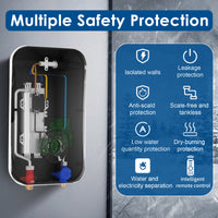 Instant Electric Tankless Water Heater 220/240V， FVSTR Small Smart Water Heater Self-Modulating No Standby Losses，Under Sink Kitchen Household Shower, Hot Water Output of 2.5 GPM (White 7KW)