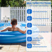 Tankless Water Heater Propane,1.6GPM 6L Portable Instant Hot Water Heater, Outdoor Use for RV, Camper Van, Camping Trailer, Cabin, Barn, Pool, Sliver