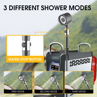 FVSTR Infinity-Pro 12V Tankless Portable Water Heater Propane - 25000BTU 6KW Instant Hot Water Heater for RV, Camper Van, Camping Trailer, Cabin - Gas Powered Camping Shower - Black